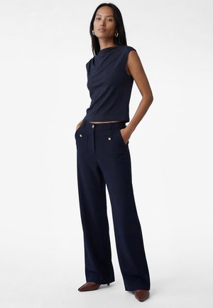 Koton, WIDE LEG - Stoffhose - dark blue