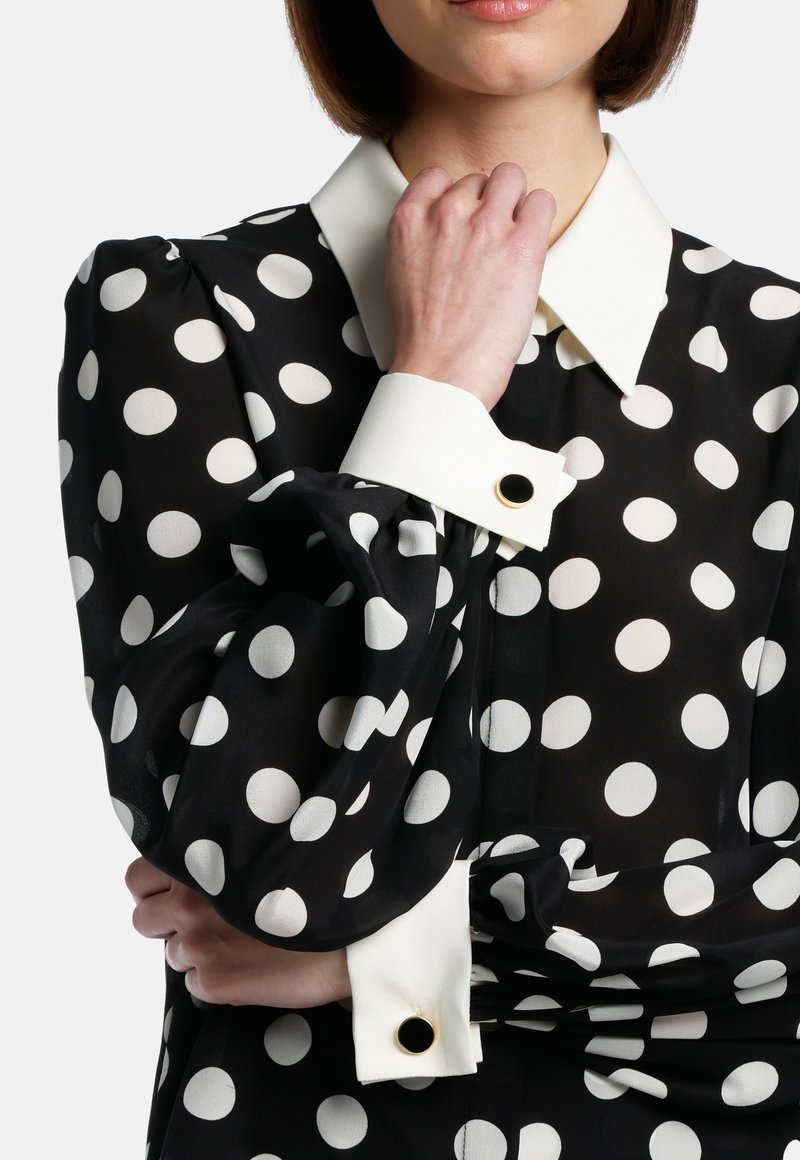 Luisa Spagnoli BONBON Button-down blouse fon nero pois panna