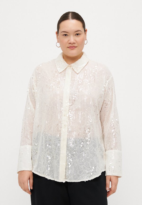 VMCSUS SEQUINS SHIRT  - Button-down blouse - birch