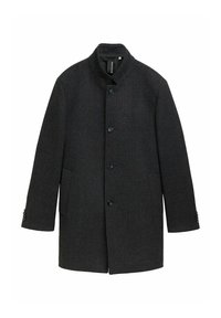 Klasični plašč - grey big herringbone optic