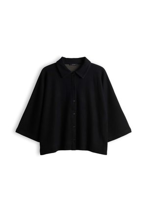 OPUS, RELAXED FIT RIBBED TEXTURE - Sweatshirt - black