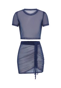 LSCN BY LASCANA SHIRT AND SKIRT SET - Doplnky na pláž - blue
