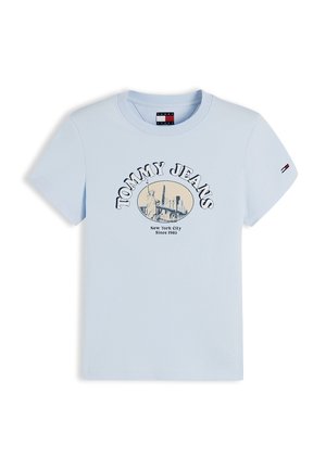 Tommy Jeans, SLIM NOVELTY TEE - T-shirt imprimé - sheer blue