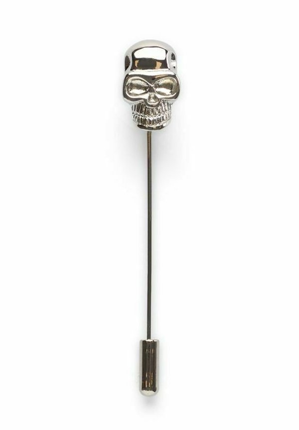 SKULL LAPEL PIN - Krawatte - silver