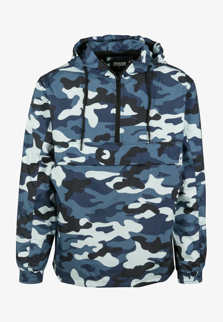 Urban Classics CAMO PULL OVER WINDBREAKER - Vējjaka - blue