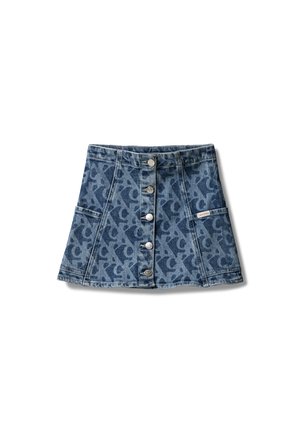 Calvin Klein Jeans, BUTTON THROUGH SKIRT - Τζιν φούστα - beckford blue