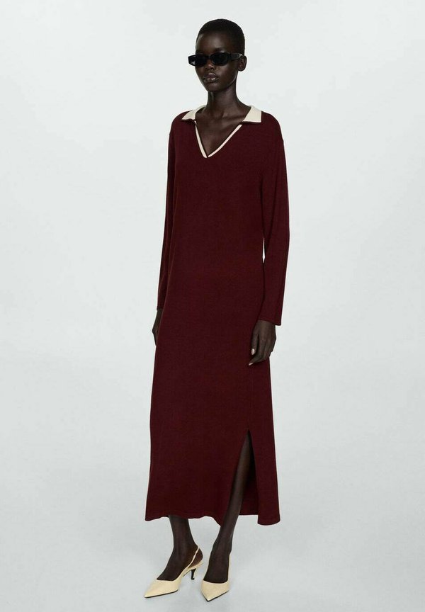 Strickkleid - bordeaux