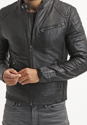 Lederjacke - black