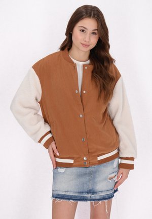 Bomberjakke - beige multicolor