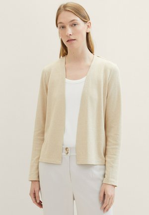 TOM TAILOR Vest - sandy beige melange