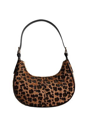 LEOPARD PRINT TEXTURED SHOULDER - Sac à main - brown pattern