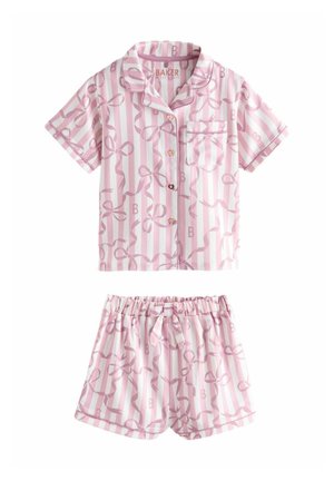REGULAR FIT - SATIN BOW STRIPE SET - Nachtwäsche Set - pink