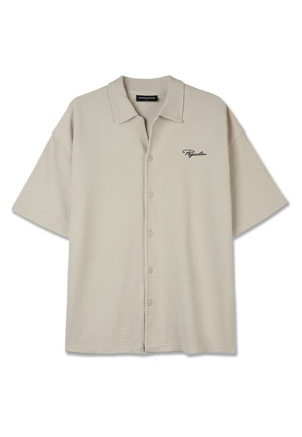 SIGNAR WAFFLE SHORTSLEEVE SHIRT - Shirt - washed light beige4