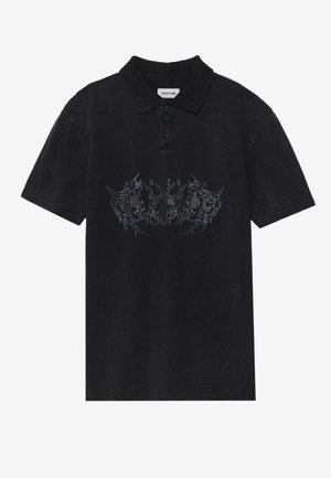 YOURTURN UNISEX - Bluză polo - black