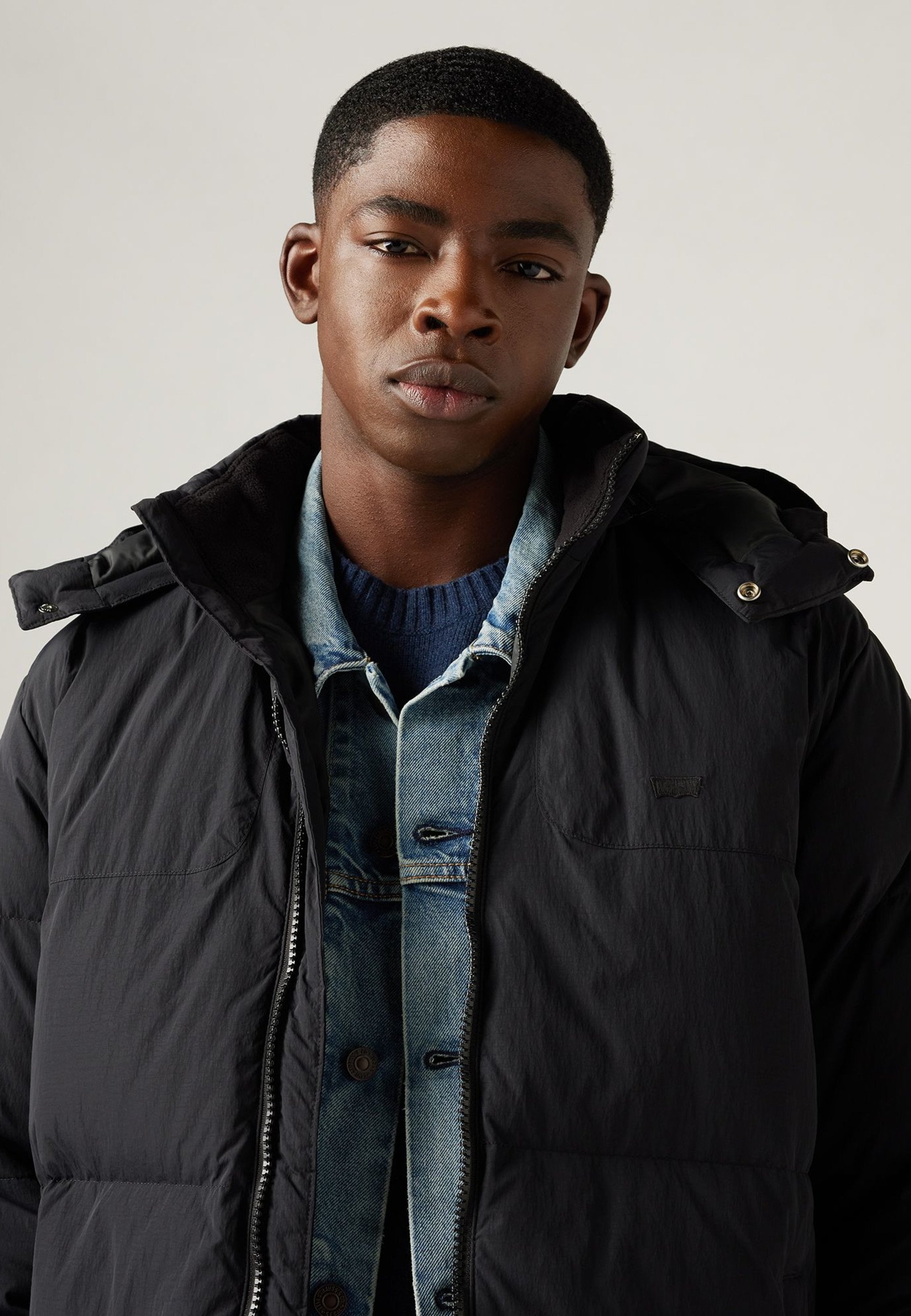 Levi's® ROCKRIDGE SHORT - Winter jacket - jet black/black - Zalando