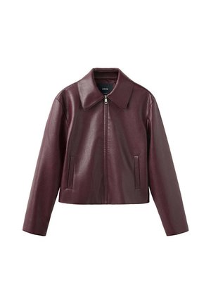 Mango, ADULT - Kunstlederjacke - bordeaux