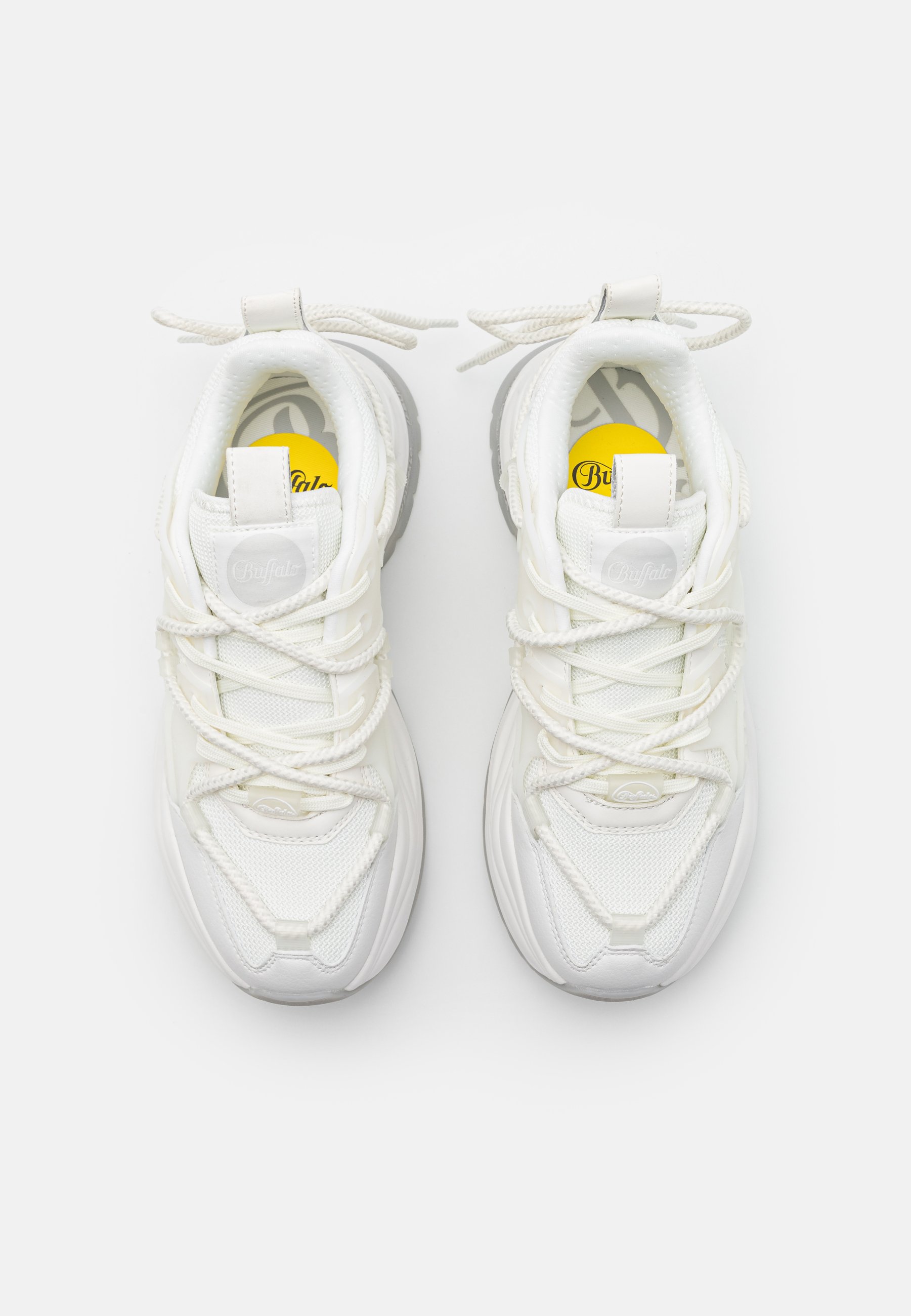 Buffalo TRIPLET LACE - Trainers - white/silver/white - Zalando.co.uk