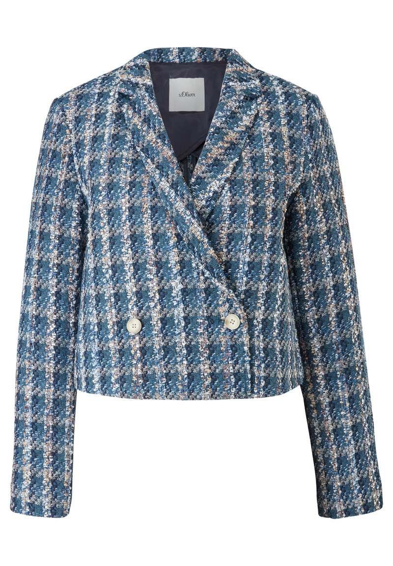 Damen Leichte Jacken | s.Oliver BLACK LABEL Blazer light blue check/hellblau - LW34498 Damen Leichte Jacken | s.Oliver BLACK LABEL Blazer light blue check/hellblau - LW34498