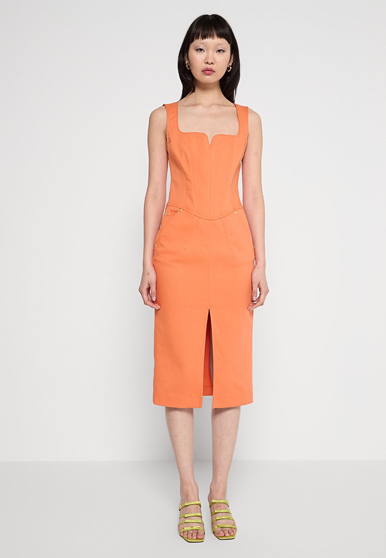 Versace Jeans Couture Etui-jurk oranje gemêleerd