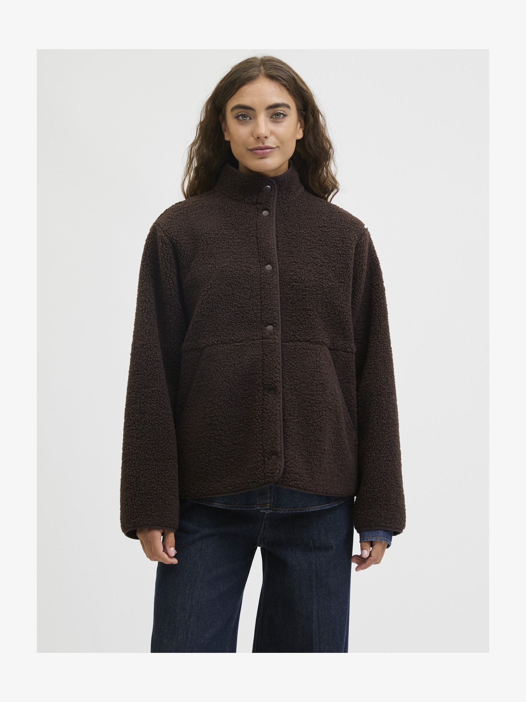 Felpa In Pile Donna Con Collo Alto - Maniche Lunghe - Morbida E Calda - Ideale Per Lo Sport E Il Tempo Libero - Nero/Bordeaux