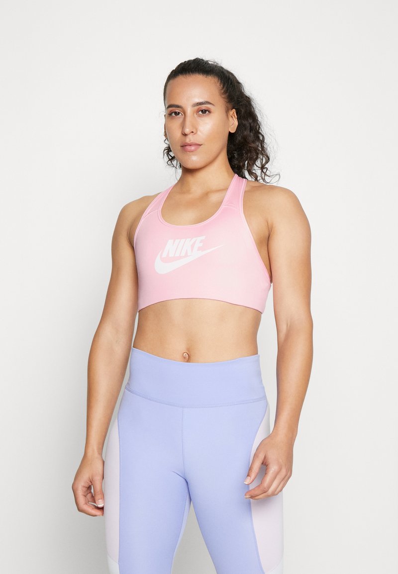 Nike Performance Futura Bra Sport Bh Met Medium Support Med Soft Pinkwhitedonkerroze