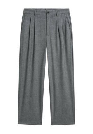 Massimo Dutti, RELAXED FIT COOL WOOL DARTED PANTS - Stoffhose - grey