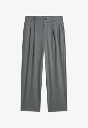 Massimo Dutti, RELAXED FIT COOL WOOL DARTED PANTS - Stoffhose - grey