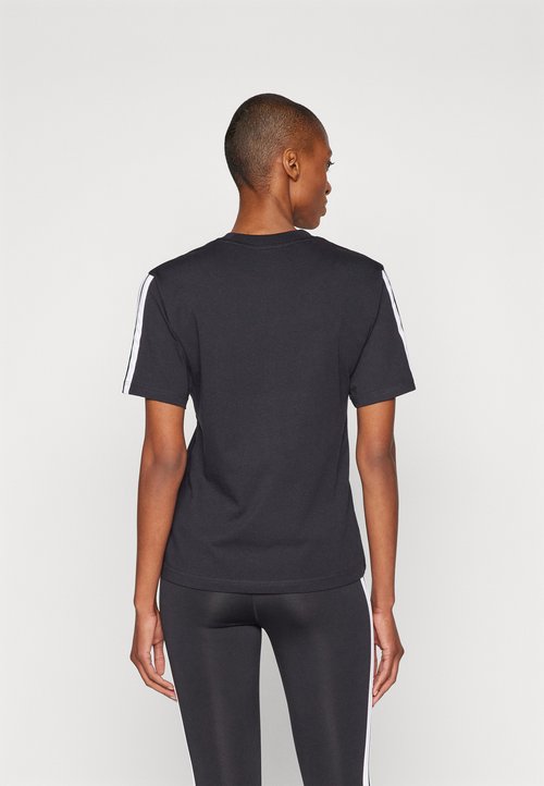 adidas Women's Essentials 3-Stripes Cotton T-Shirt Black/White — foto 3