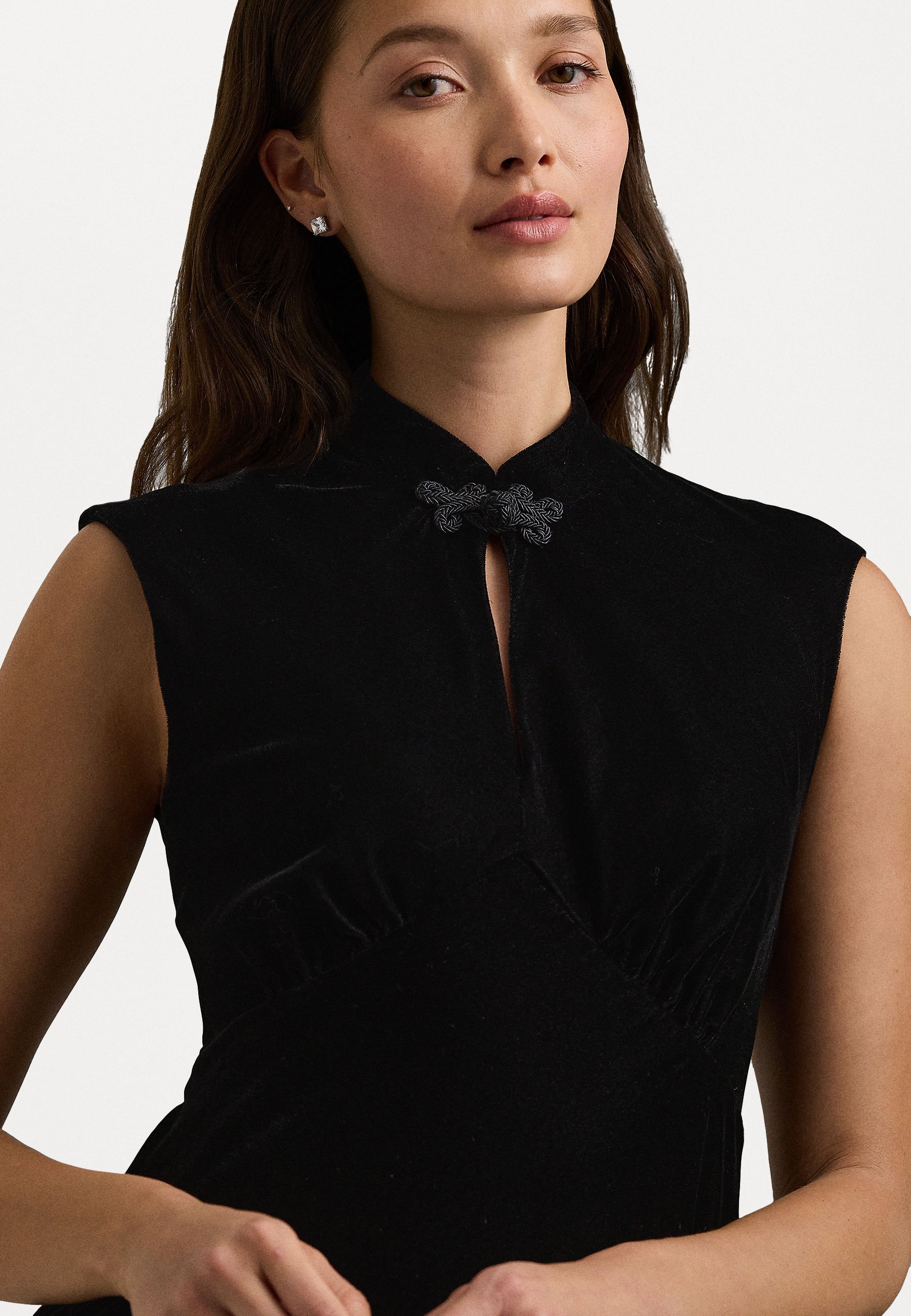 特価！Ralph Lauren 豪華ベルベット Velvet Tie-Neck Dress 黒 Tie-Neck Velvet Dress