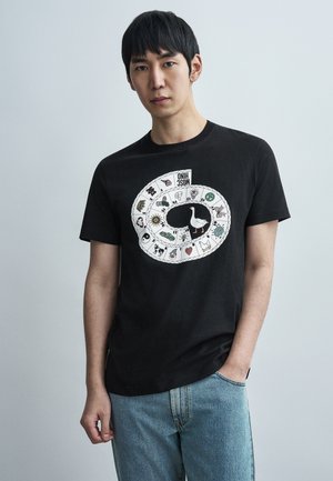 ARCHIVE GOOSE SEASONAL - Marškinėliai su spaudiniu - nero