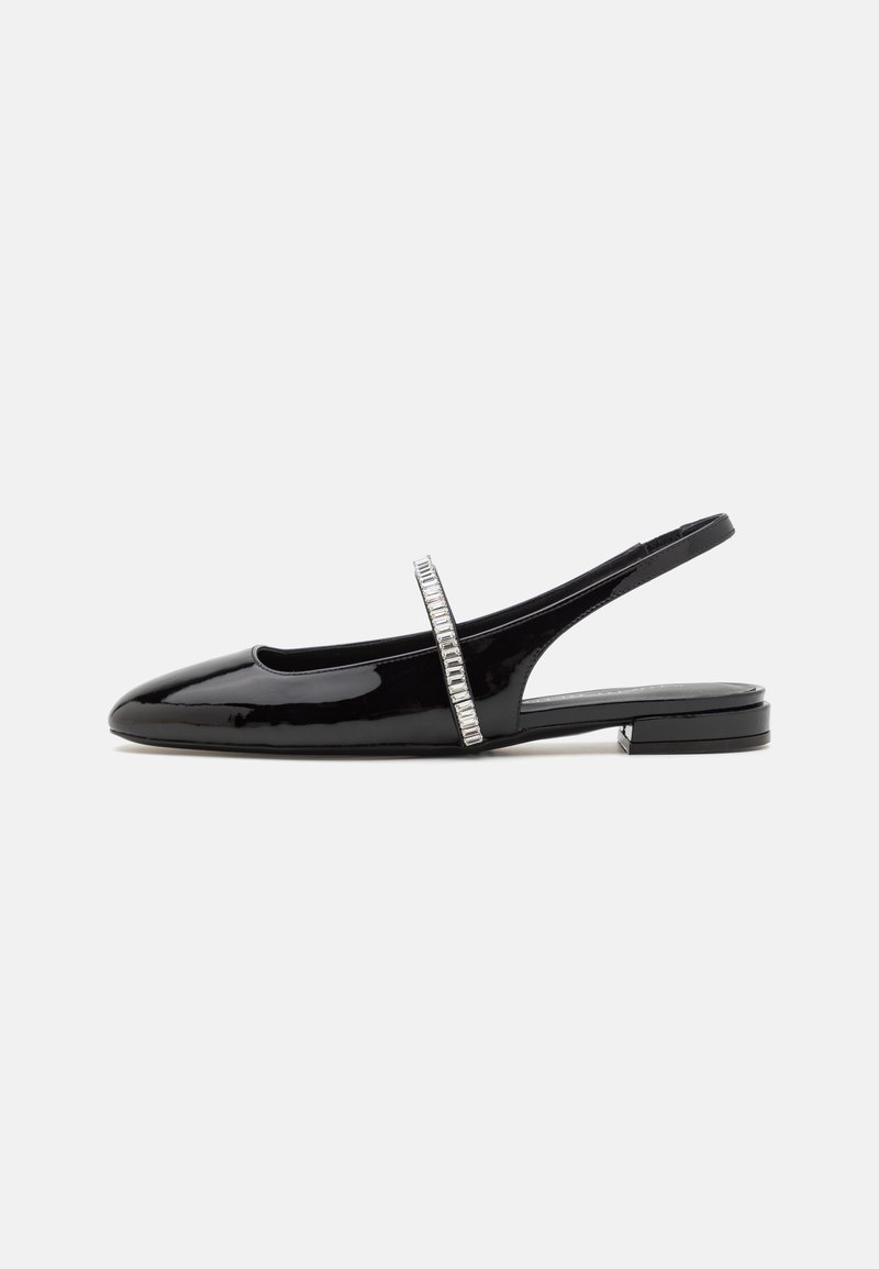 Stuart Weitzman STEFANIE FLAT - Sarokpántos balerina cipők - black/clear