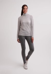CASH-MERE CASH-MERE ROLLKRAGEN PULLOVER - Strickpullover - hellgrau