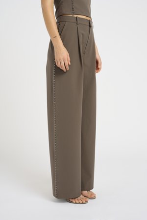 PALLOMA PANTS - Kelnės - dark beige/sand