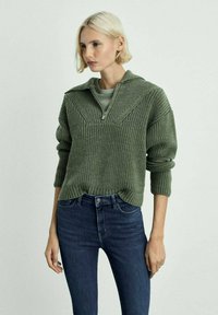 Mango HIGH-RISE SKINNY - Uske traperice - dark blue