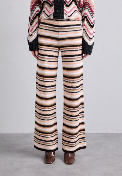 Missoni TROUSERS - Nadrágok - coffee/multicolor