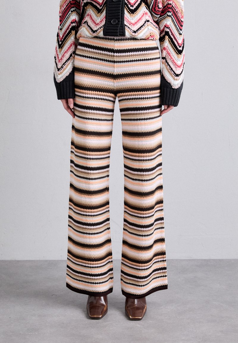 Missoni TROUSERS - Kelnės - coffee/multicolor