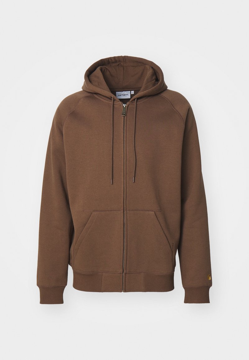 Carhartt WIP HOODED CHASE JACKET - Zip-up sweatshirt - chocolate 