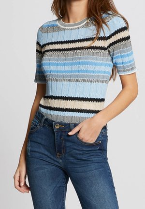 T-shirt med print - light blue