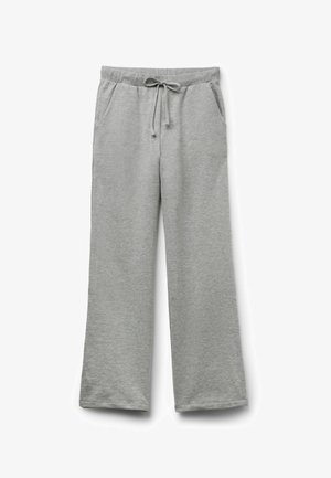 Grijze sweatpants met een elastische tailleband en koord. Voorzien van twee zijzakken en een rechte, relaxte pasvorm. Zachte, gestructureerde stof.