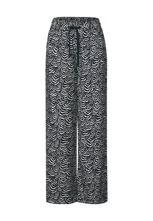 GEMUSTERTE WIDE LEG - Broek - blau