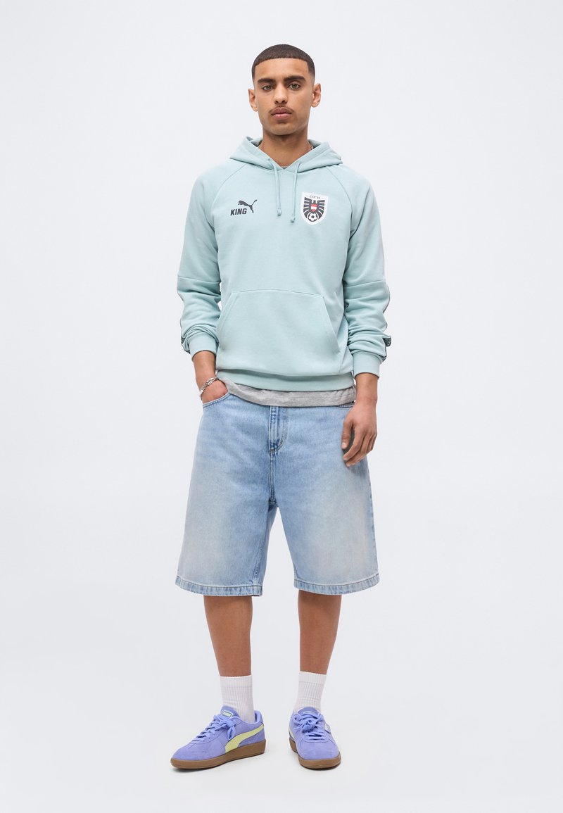 Puma AUSTRIA ÖFB KING HOODIE - Oblečení národního týmu - modern mint/black