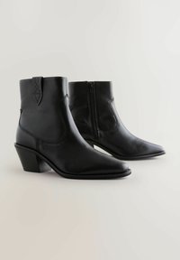 STANDARD WIDE FIT-FOREVER COMFORT BLOCK HEEL - Cowboy- / bikerstøvlette - mottled black