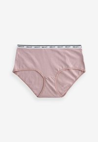 Next MONO PRINT RICH LOGO KNICKERS FOUR PACK - Tanga - gingham print mauve grey marl white