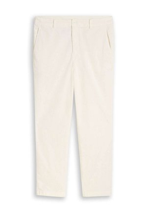 TOM TAILOR DENIM, TOM TAILOR DENIM HOSEN & CHINO RELAXED FIT CORDHOSE - Chino - gardenia white