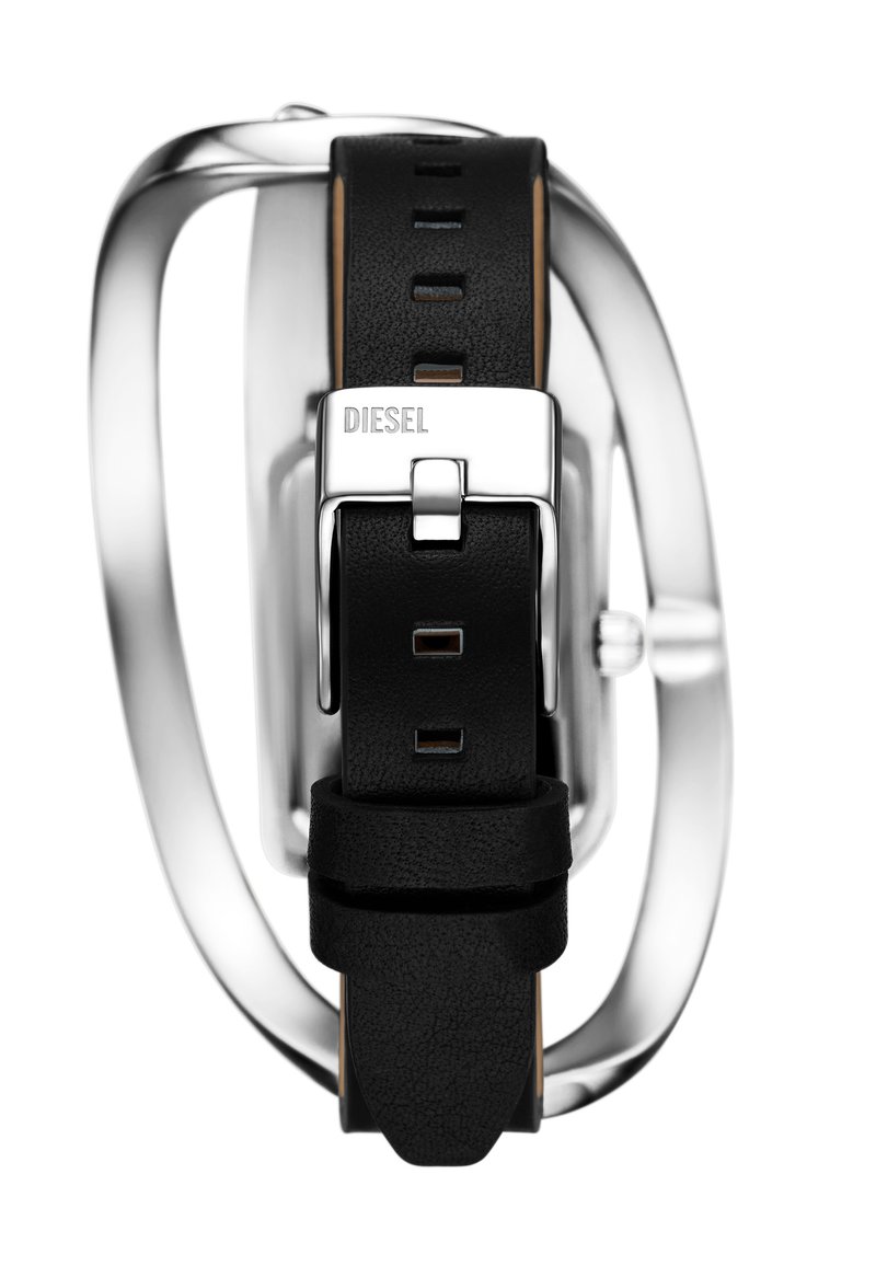 diloy Sportieve verouderd lederen handgemaakte horlogeband compatibel met Diesel 20mm 22mm 24mm witte stiksels horlogeband Ref 414, 26mm, Leer