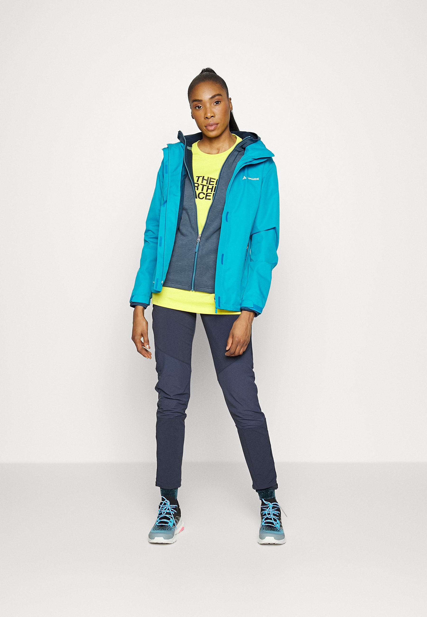 turquoise waterproof jacket