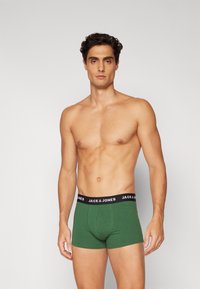 Jack & Jones JACSOLID TRUNKS 12 PACK - Boxerbriefs - black/green/ mottled light grey