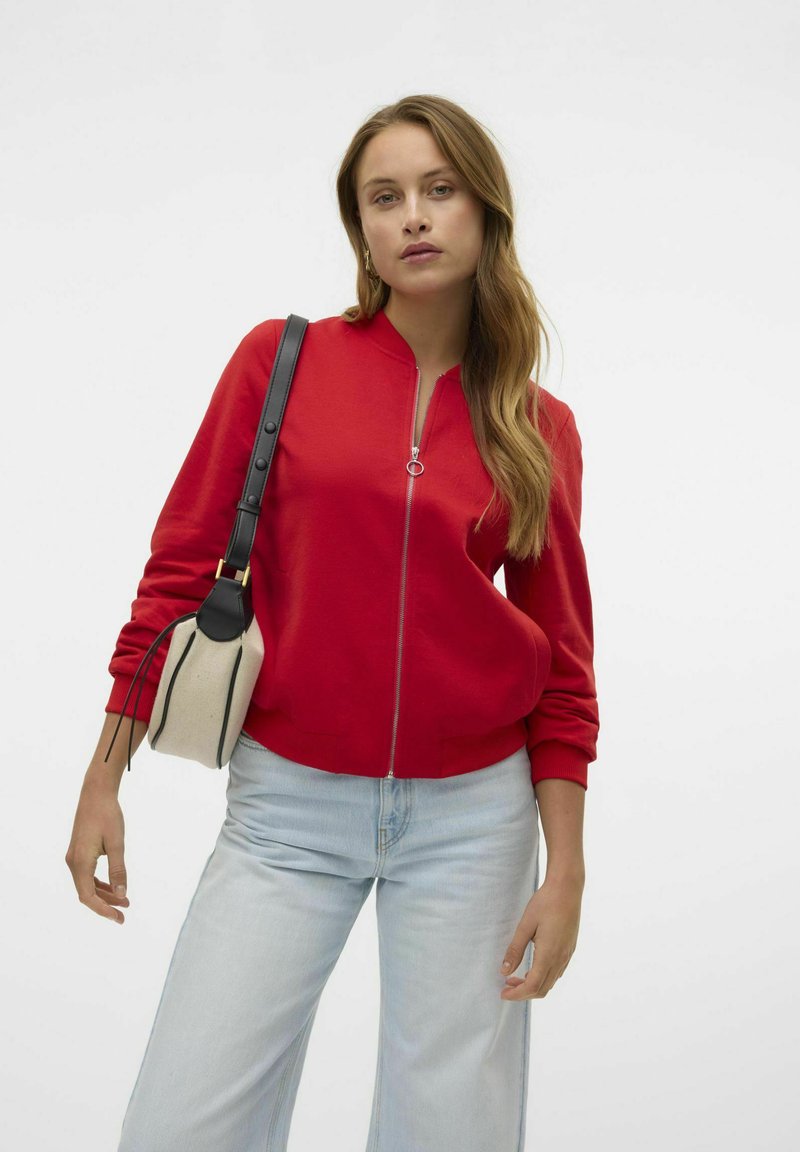 Vero Moda VMHARUKI LEICHTE - Užtrauktuku užsegamas treningas - goji berry