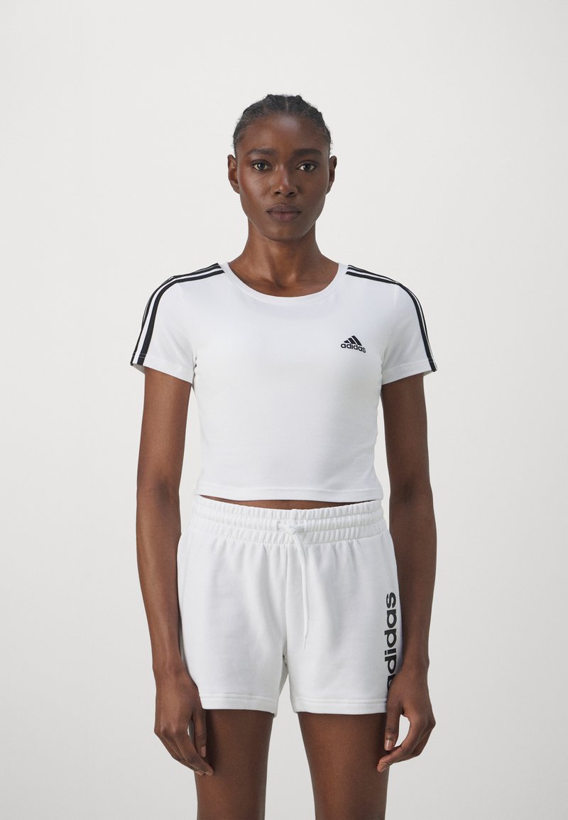 adidas Sportswear ESSENTIALS 3 STRIPES BABY - Potiskana majica - white
