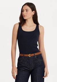 Lauren Ralph Lauren STRETCH COTTON TANK TOP - Top - navy